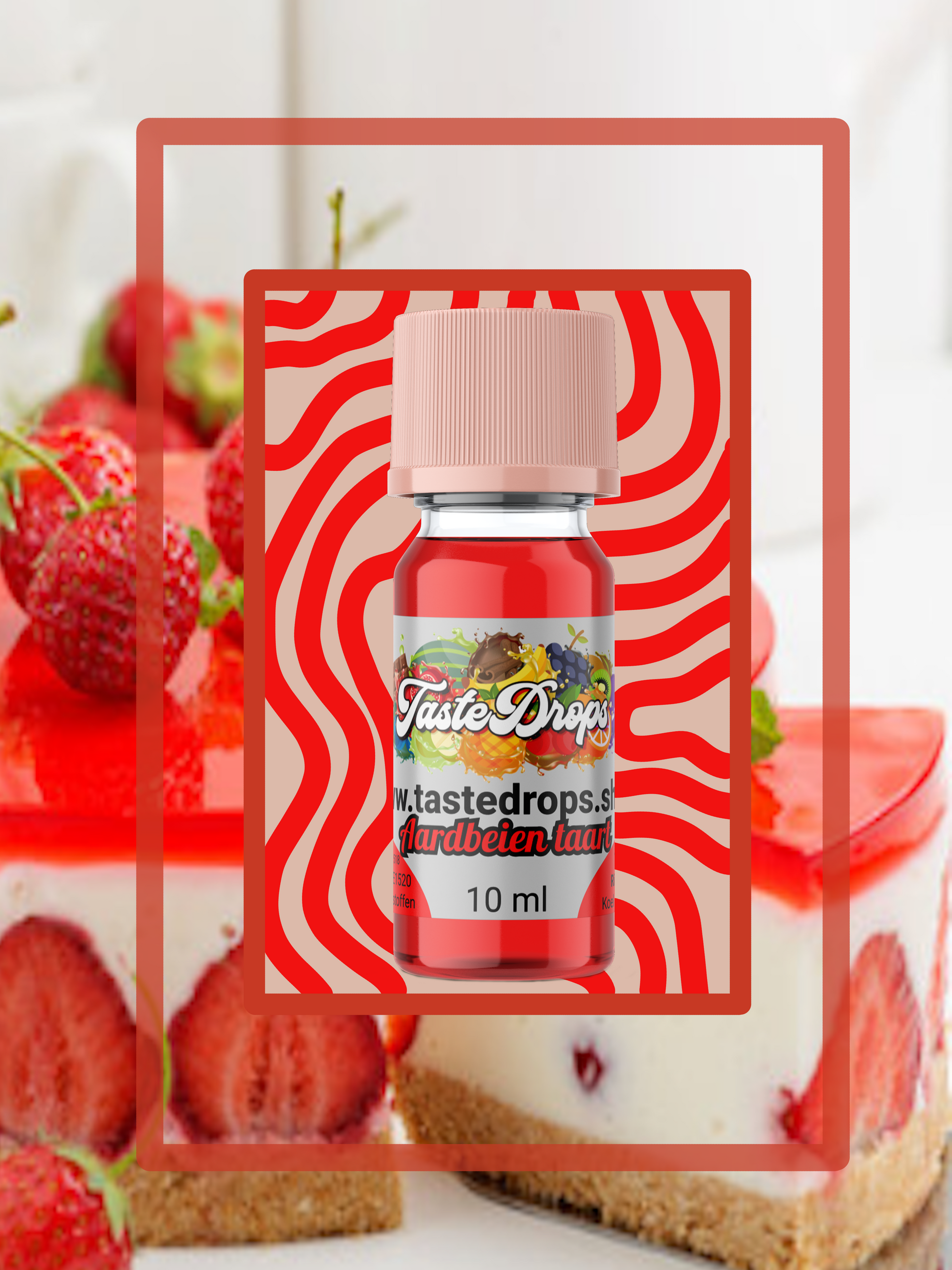 taste drops smaak aroma aardbeientaart toevoeging voor drankjes