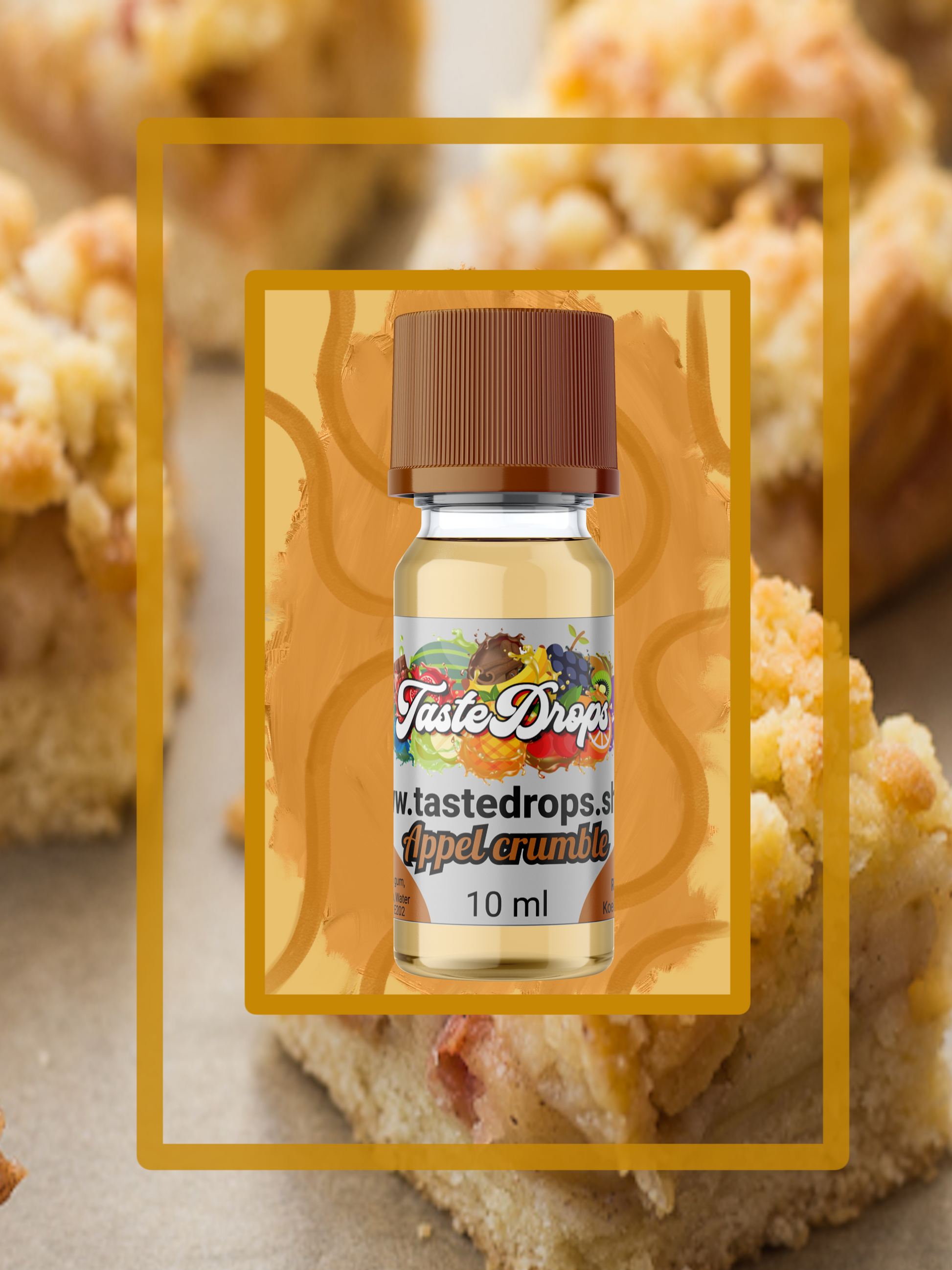 taste drops smaak aroma appel-crumble toevoeging voor drankjes