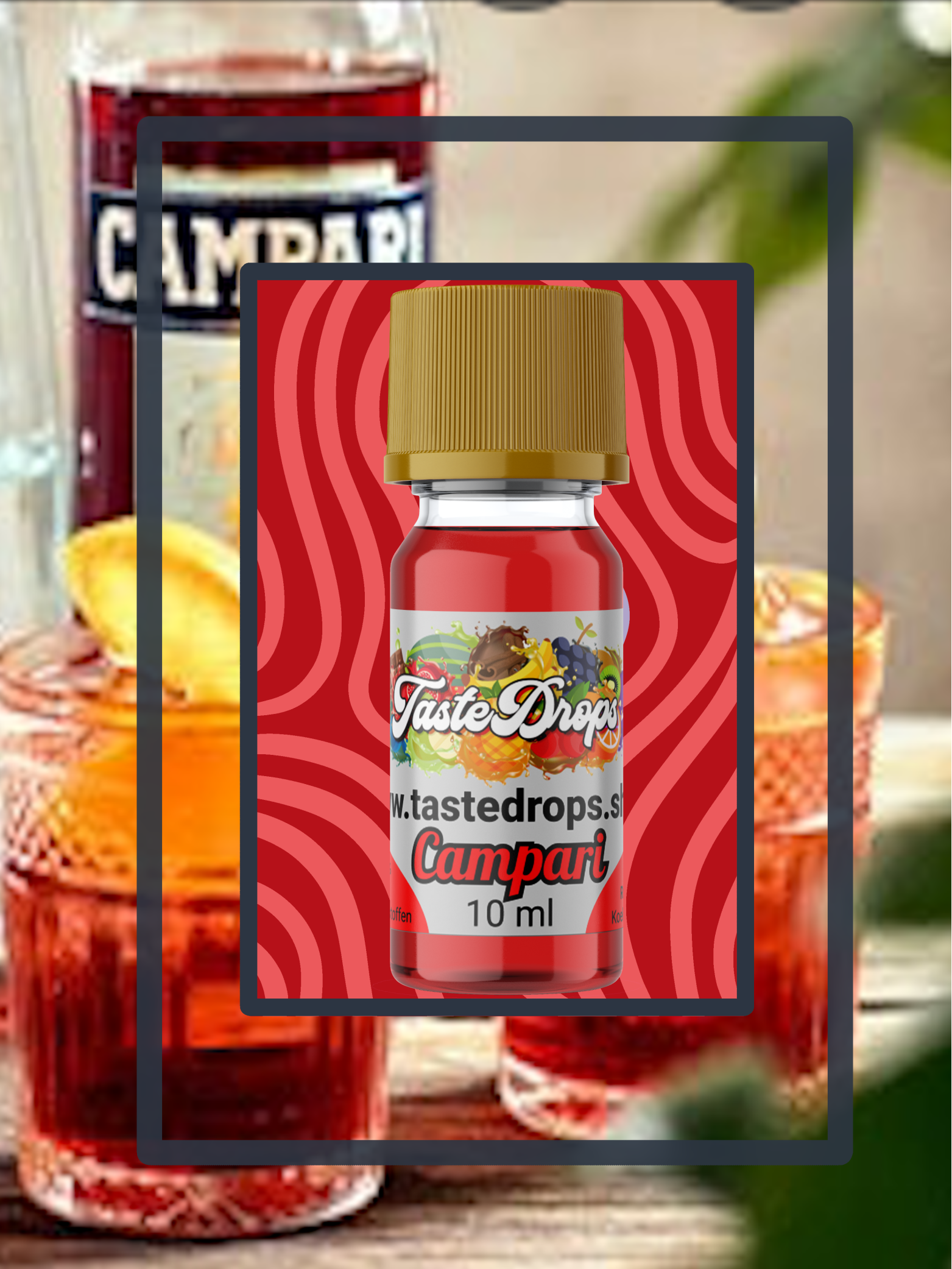 taste drops aroma campari smaak toevoeging voor drankjes