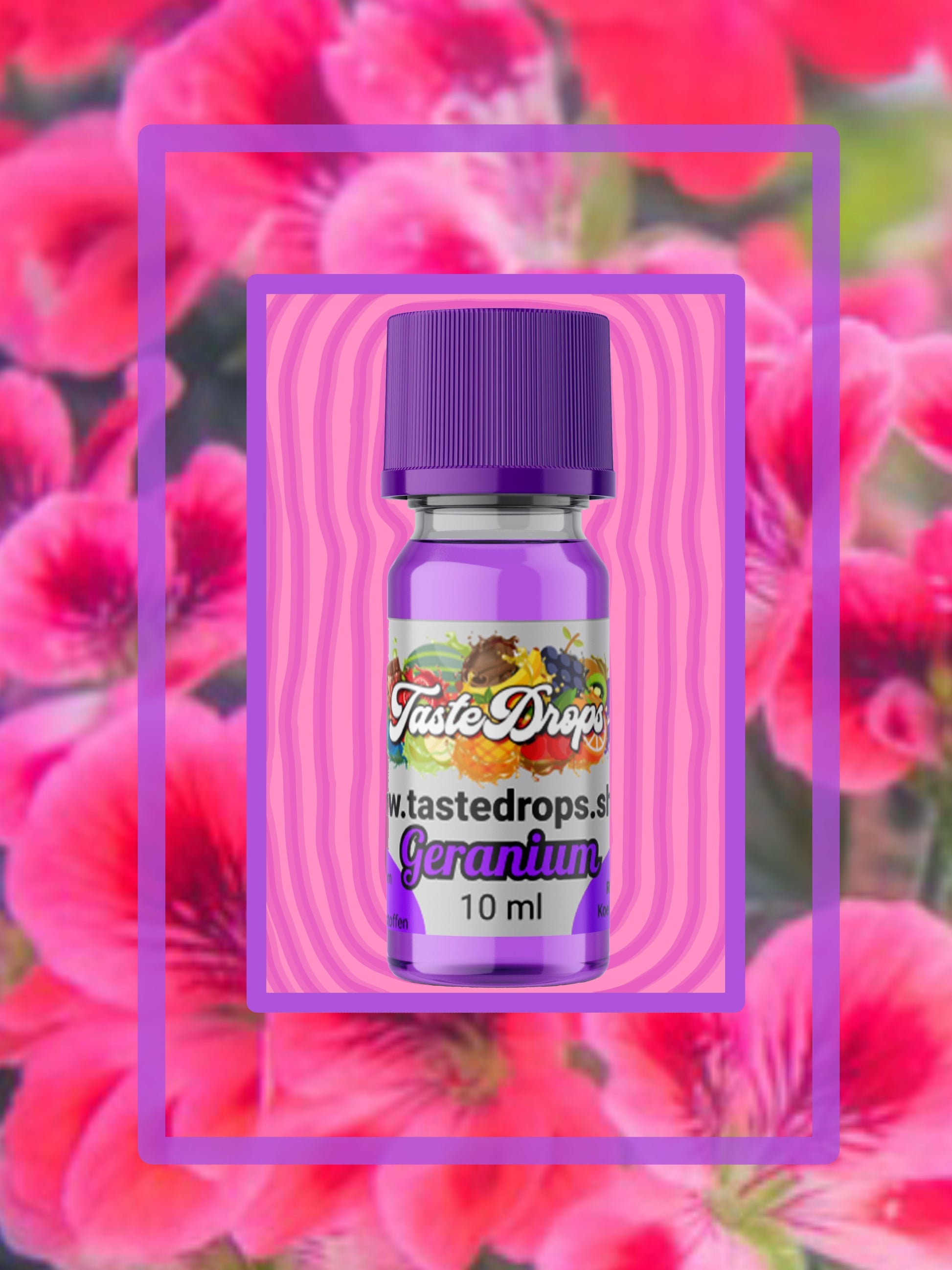 taste drops aroma geranium smaak toevoeging voor drankjes